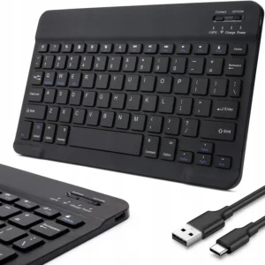 Klawiatura bezprzewodowa uniwersalna do tabletów telefonów laptopów - Apple Android Lenovo Samsung Huawei Xiaomi iPad iPhone - kompaktowa mobilna kompatybilna z wszystkimi urządzeniami z Bluetooth