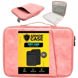 Torba etui na laptop Lenovo Yoga Pro 7 14AHP9 14.5" 2024 Soft Case z Eko skóry pojemna na akcesoria - Różowy