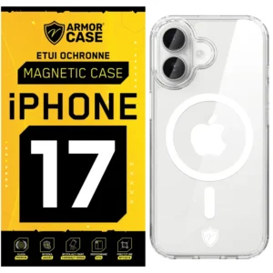 Etui MagSafe Magnetic Case do Apple iPhone 17 ArmorCase obudowa - Przeźroczyste