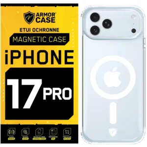 Etui MagSafe Magnetic Case do Apple iPhone 17 Pro ArmorCase obudowa - Przeźroczyste
