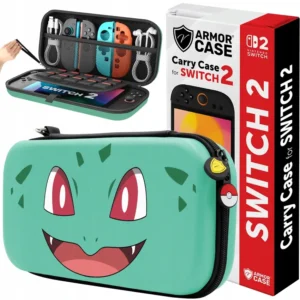 ETUI FUTERAŁ CASE WZMOCNIONY DO KONSOLI NINTENDO SWITCH 2 POKEMONY - Bulbasaur