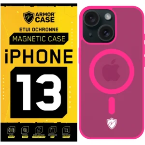 Etui MagSafe Magnetic Case do Apple iPhone 13 ArmorCase obudowa - ciemny różowy