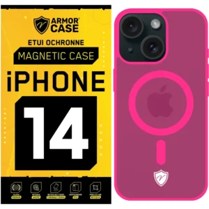 Etui MagSafe Magnetic Case do Apple iPhone 14 ArmorCase obudowa - ciemny różowy