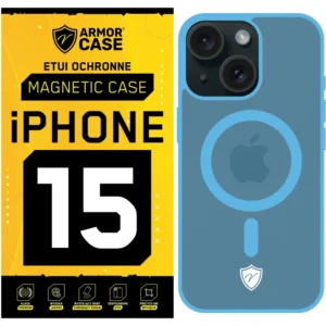 Etui MagSafe Magnetic Case do Apple iPhone 15 ArmorCase obudowa - Niebieski