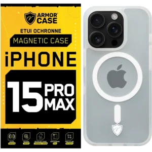 Etui MagSafe Magnetic Case do Apple iPhone 15 PRO MAX ArmorCase obudowa - Przeźroczysty