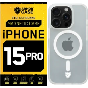 Etui MagSafe Magnetic Case do Apple iPhone 15 PRO ArmorCase obudowa - Przeźroczysty