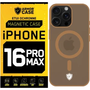 Etui MagSafe Magnetic Case do Apple iPhone 16 PRO MAX ArmorCase obudowa - Brązowy