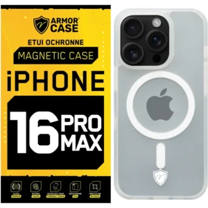Etui MagSafe Magnetic Case do Apple iPhone 16 PRO MAX ArmorCase obudowa - Przeźroczysty
