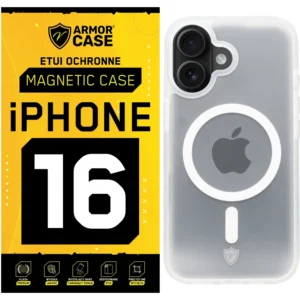 Etui MagSafe Magnetic Case do Apple iPhone 16 ArmorCase obudowa - Przeźroczysty