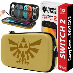 ETUI FUTERAŁ CASE WZMOCNIONY DO KONSOLI NINTENDO SWITCH 2 MARIO ZELDA KIRBY - Zelda brązowy